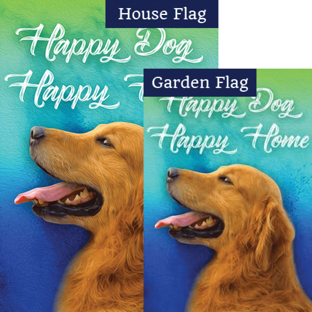 Happiness Is Having A Dog Double Sided Flags Set (2 Pieces)