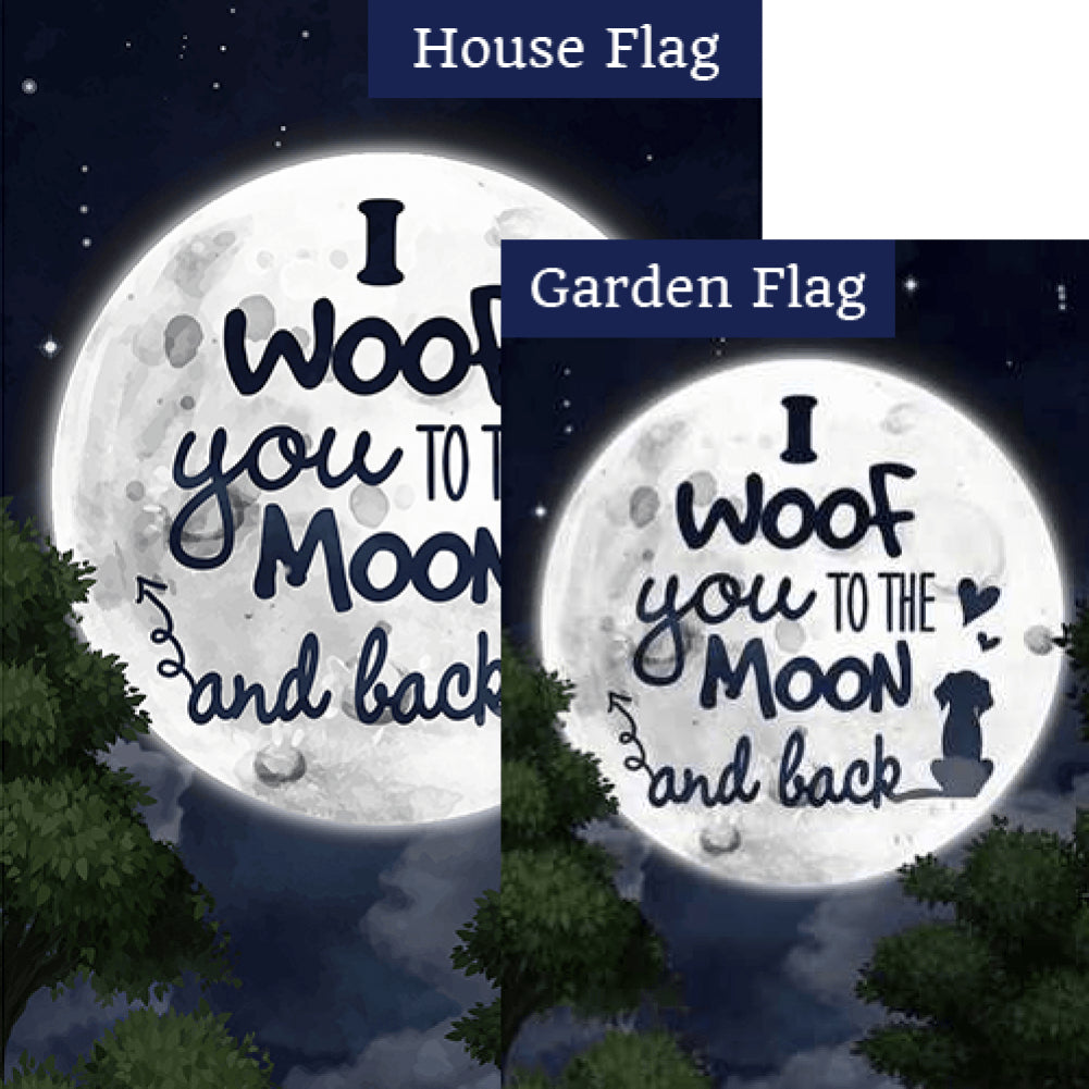 I Woof You Double Sided Flags Set (2 Pieces)