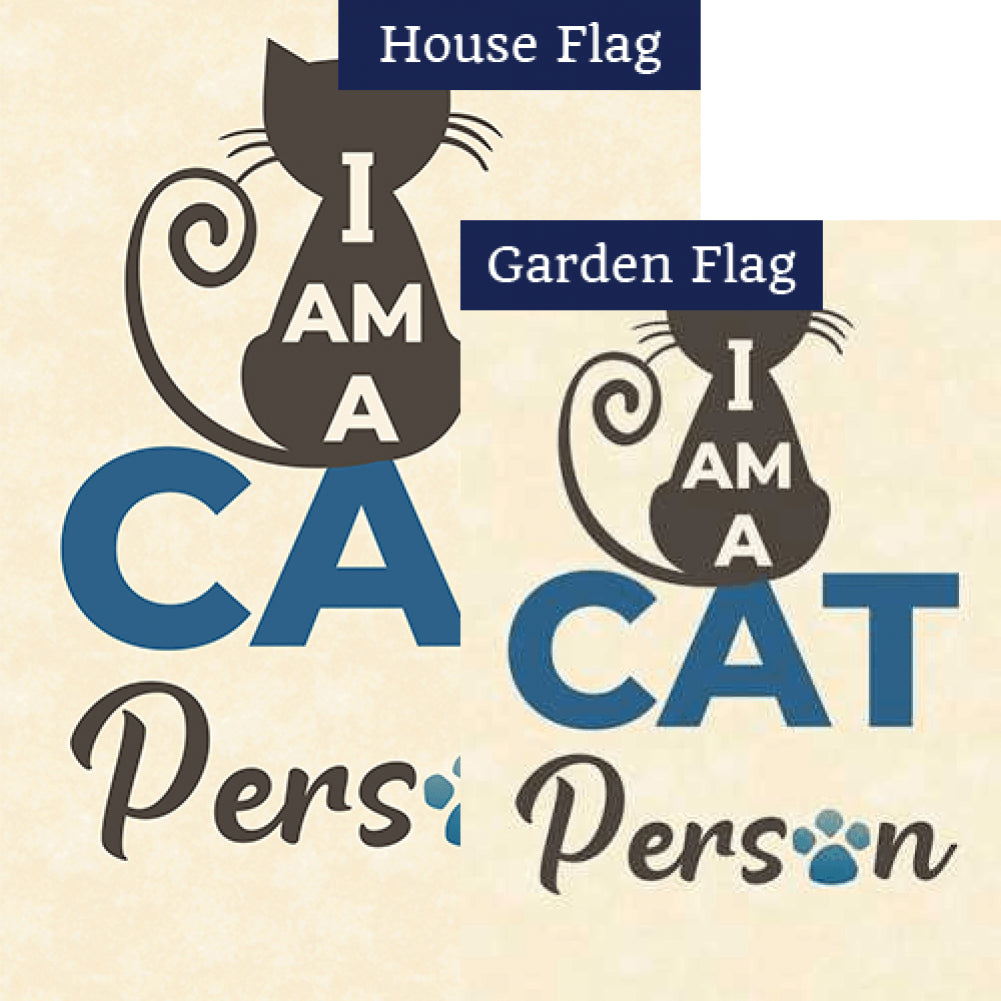 I Am A Cat Person Double Sided Flags Set (2 Pieces)