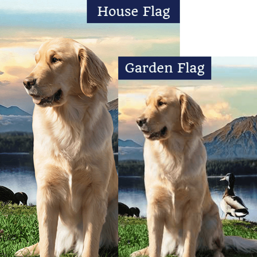 Mountain Lake Solitude Double Sided Flags Set (2 Pieces)