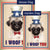 Uncle Sam Pug Double Sided Flags Set (2 Pieces)