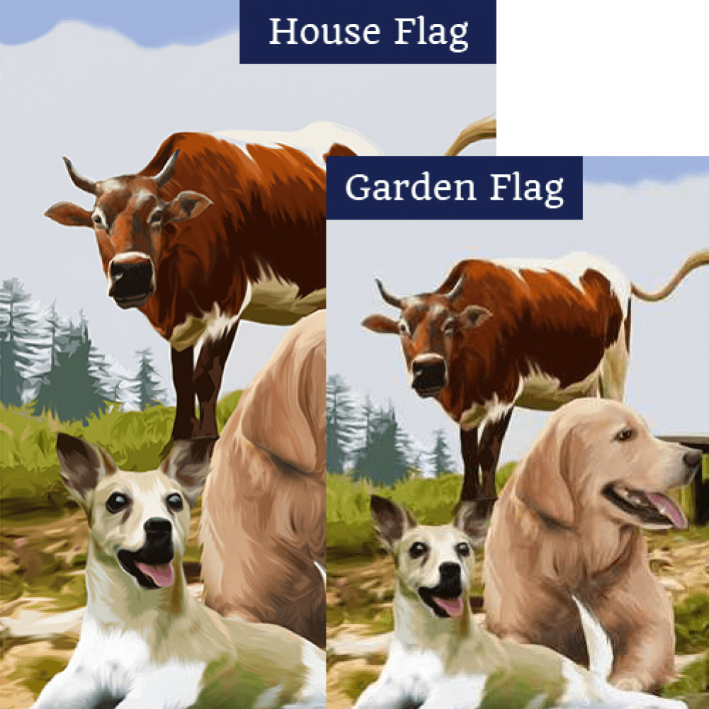 America Forever Farm Buddies Double Sided Flags Set (2 Pieces)