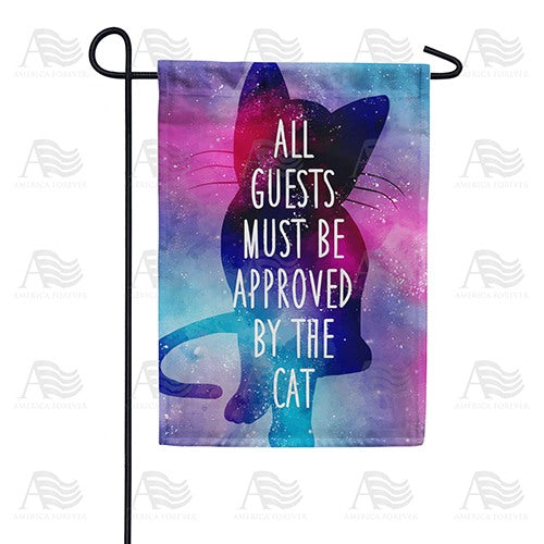 Cat Approval Required Double Sided Garden Flag