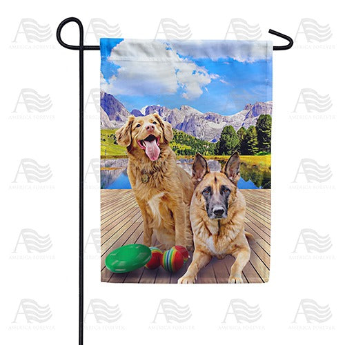 "Throw it Again!" Double Sided Garden Flag