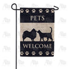 Pets Welcome Double Sided Garden Flag