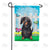 Dachshund Watercolor Double Sided Garden Flag