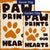 Paw Prints In Our Hearts Double Sided Flags Set (2 Pieces)