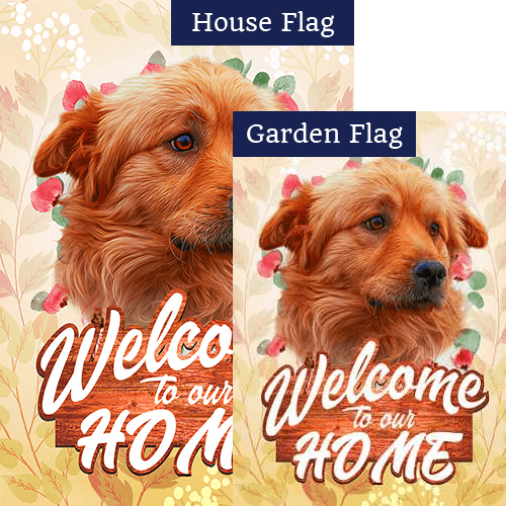 Welcome To Our Home- Dog Double Sided Flags Set (2 Pieces)