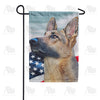 American Glory German Shepherd Double Sided Garden Flag