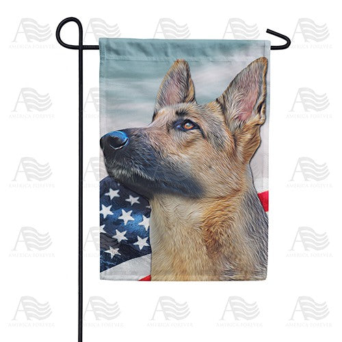 American Glory German Shepherd Double Sided Garden Flag