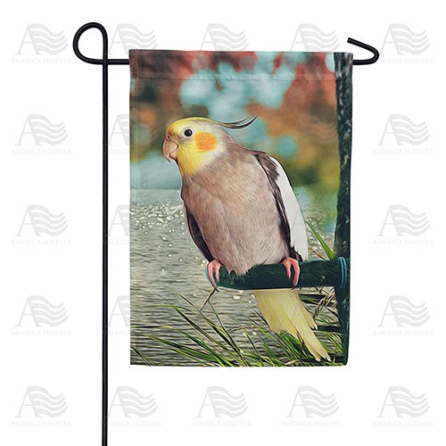 Cockatiel In The Wild Double Sided Garden Flag