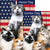 All American Kitties Double Sided Flags Set (2 Pieces)