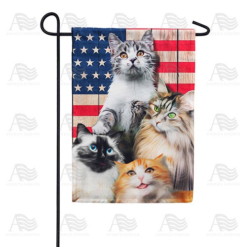 All American Kitties Double Sided Garden Flag