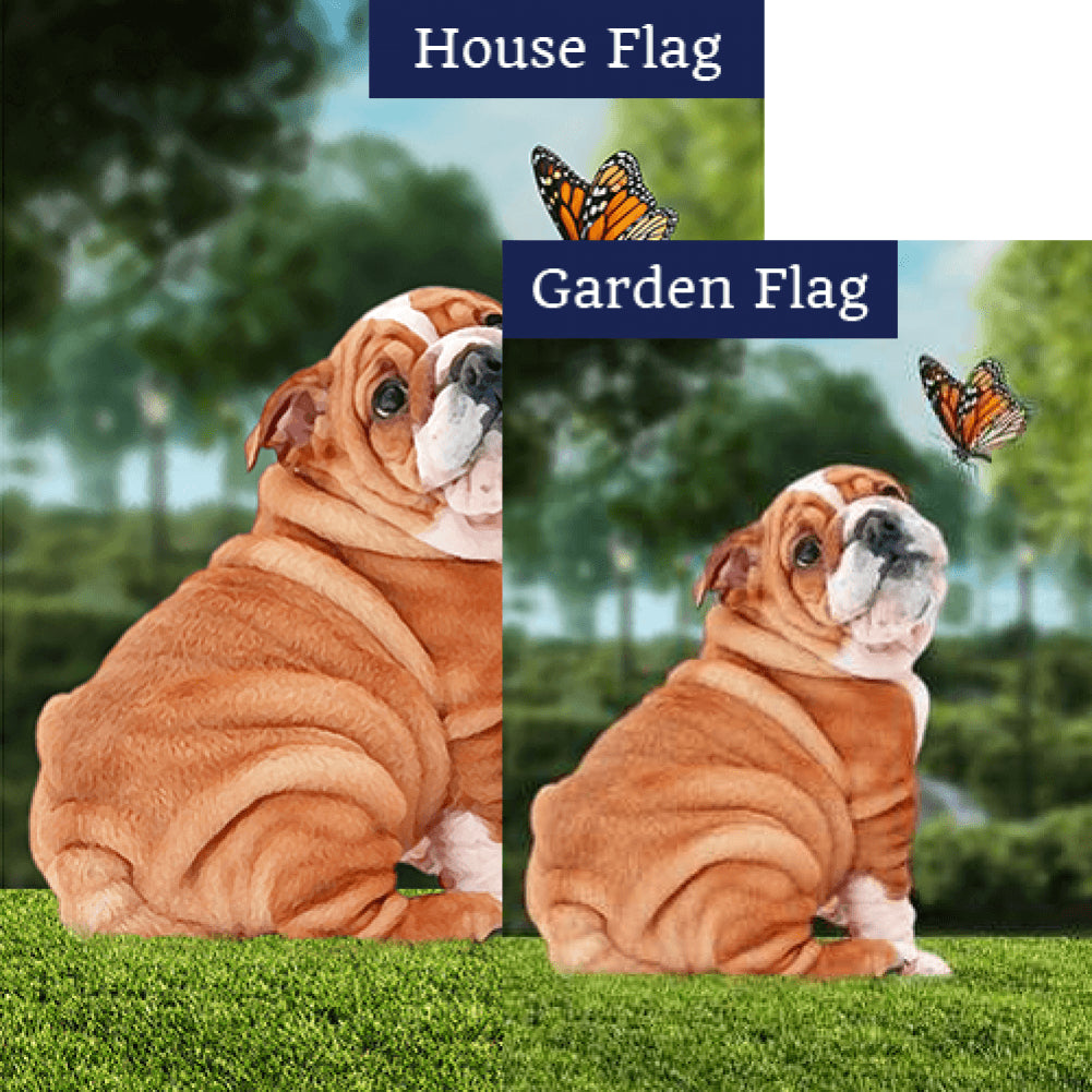Bulldog's Butterfly Fascination Double Sided Flags Set (2 Pieces)