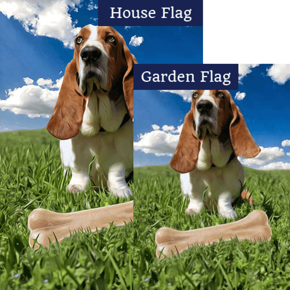 "Finally Found My Bone!" Double Sided Flags Set (2 Pieces)