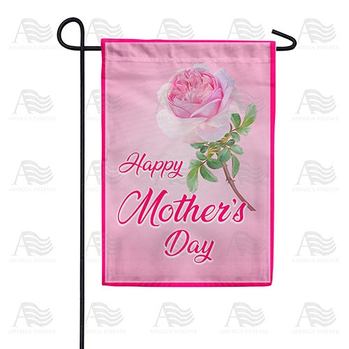 Victorian Pink Rose For Mother Double Sided Garden Flag