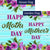 Happy Mother's Day On Blue Wood Double Sided Flags Set (2 Pieces)