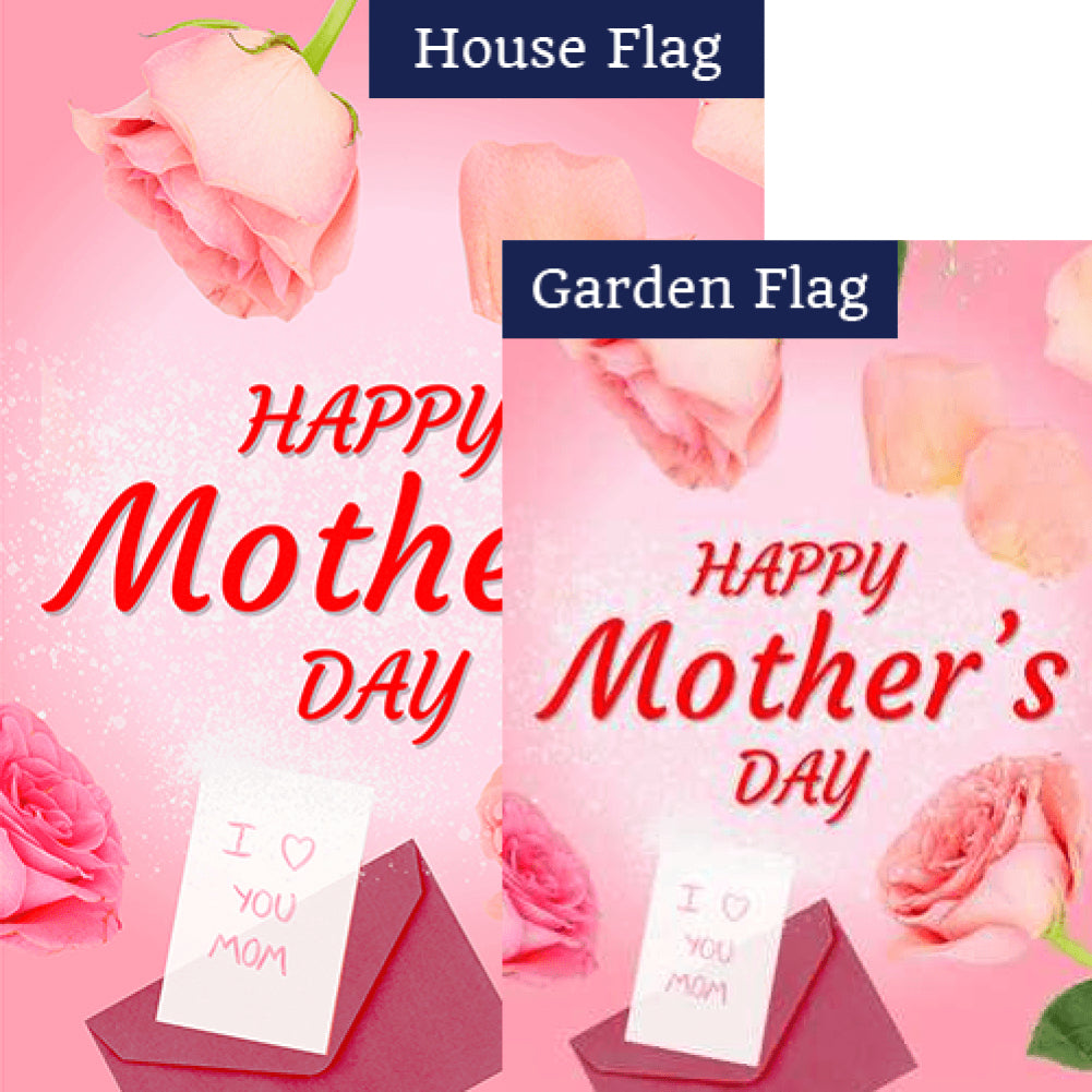 Note To Mom Double Sided Flags Set (2 Pieces)