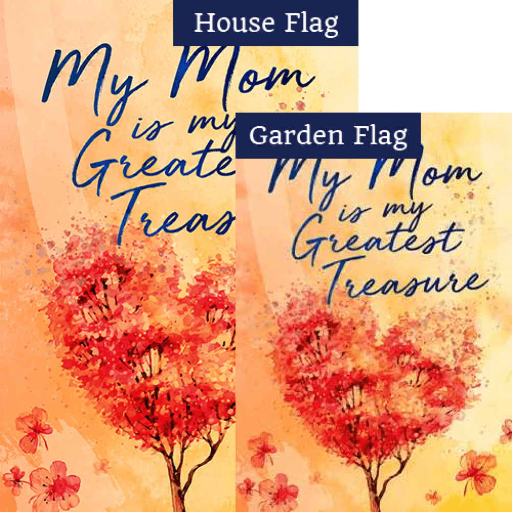 Treasure Your Mom Double Sided Flags Set (2 Pieces)