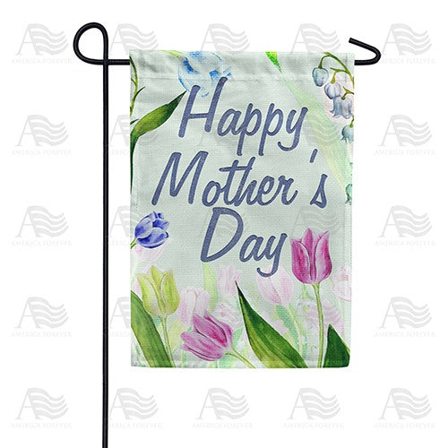 Tulips And Snowdrops For Mom Double Sided Garden Flag