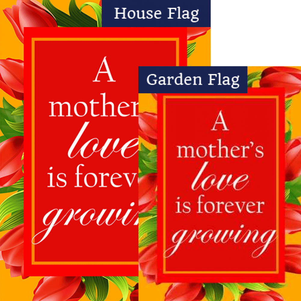 A Mother's Love Is Vibrant! Double Sided Flags Set (2 Pieces)