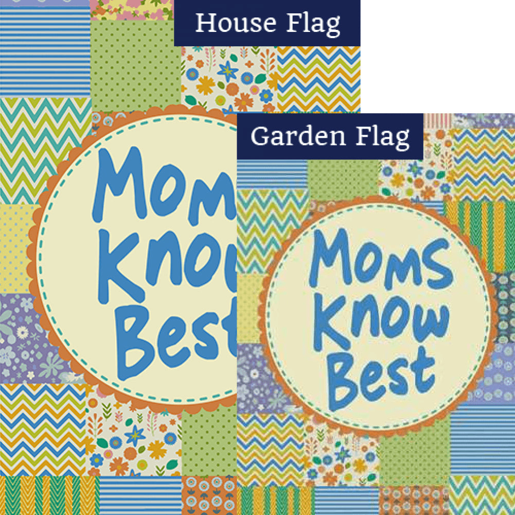 Mom's Patchwork Double Sided Flags Set (2 Pieces)