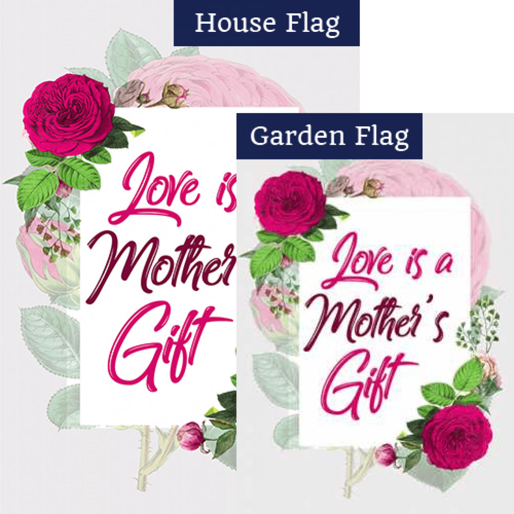 Mother's Gift Of Love Double Sided Flags Set (2 Pieces)