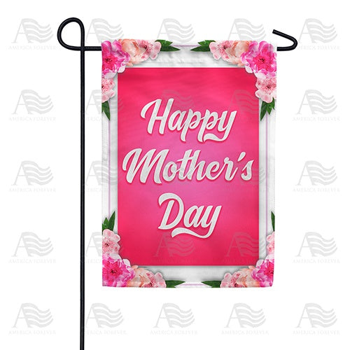 Mother's Day Pink Blossoms Double Sided Garden Flag