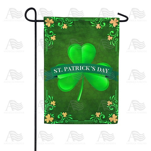 St. Patrick's Day Shamrock Double Sided Garden Flag