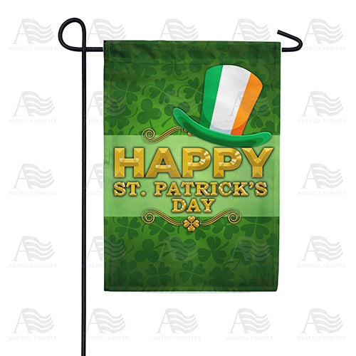 St. Pat's Irish Hat Double Sided Garden Flag