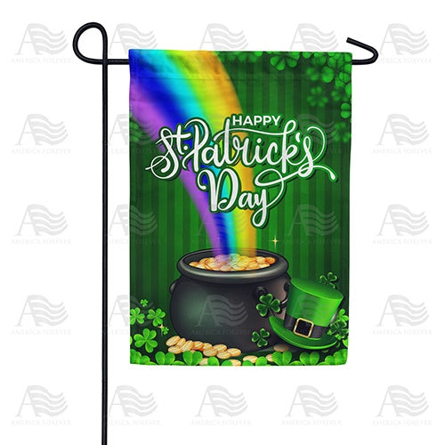 End Of Rainbow Treasure Double Sided Garden Flag