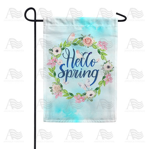 Spring Wreath Double Sided Garden Flag