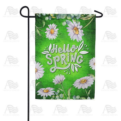 Hello Spring Daisies Double Sided Garden Flag