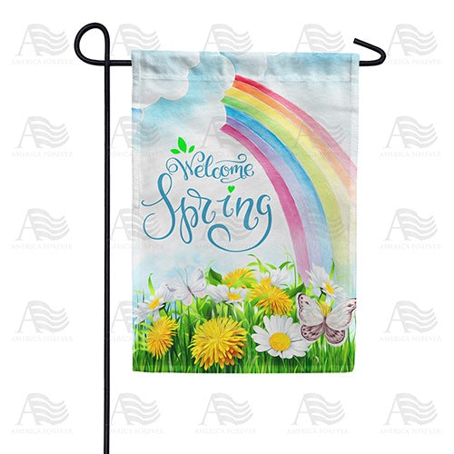 April Showers Bring May Flowers Double Sided Garden Flag