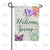 Welcome Spring Butterflies Double Sided Garden Flag