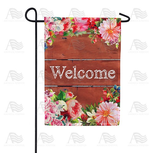 Floral Welcome Spring Double Sided Garden Flag