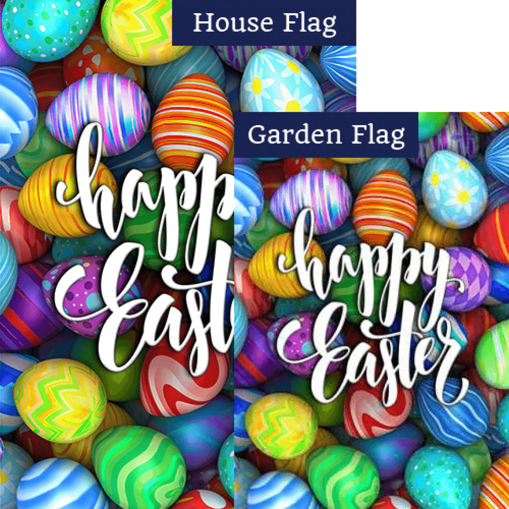 Colorful Easter Double Sided Flags Set (2 Pieces)