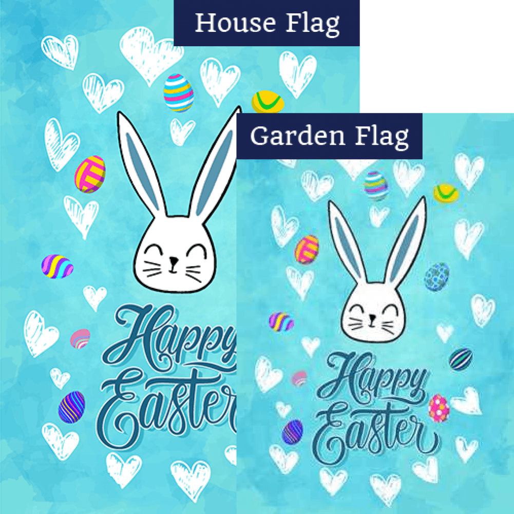 Hearts And Eggs Double Sided Flags Set (2 Pieces)