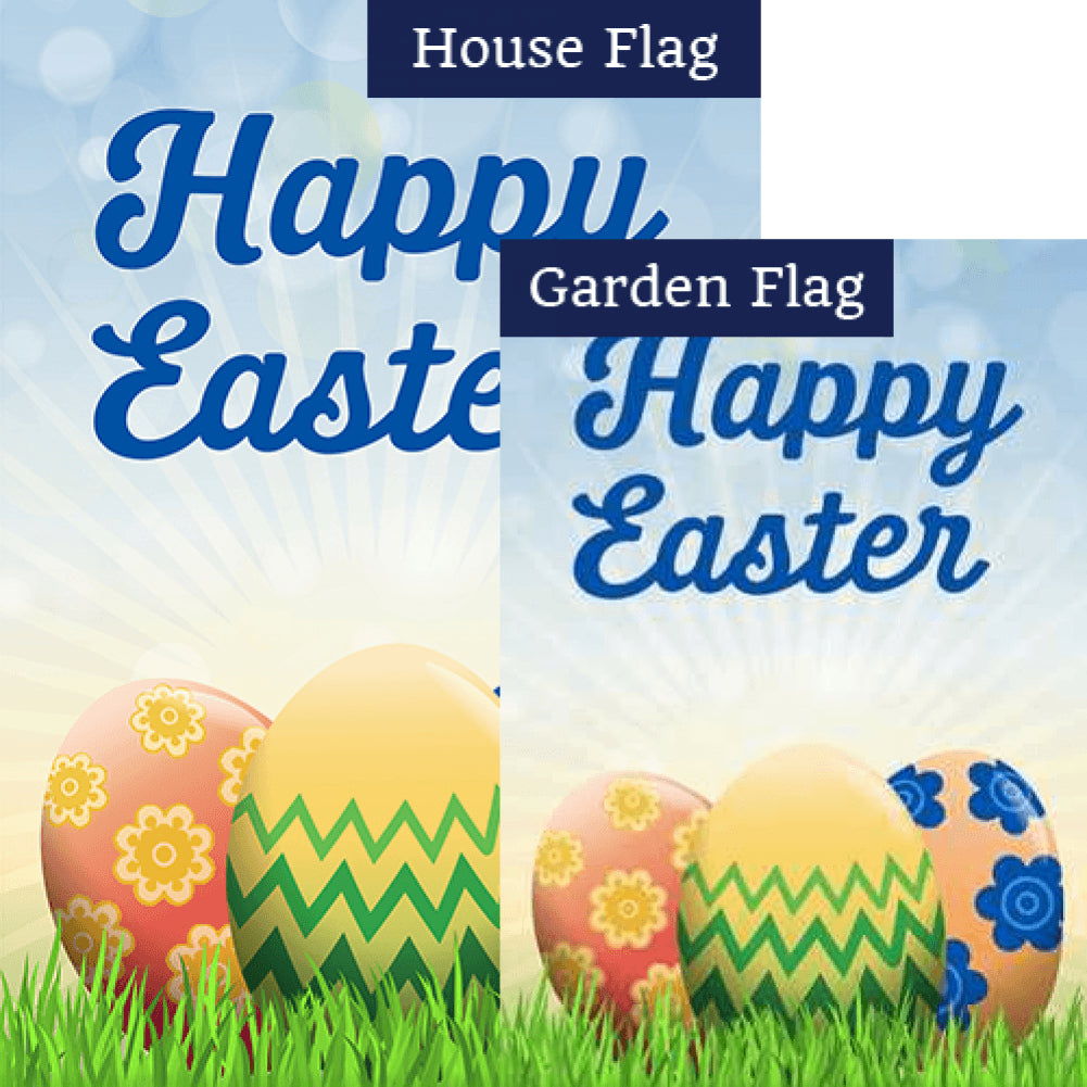 America Forever Happy Easter Eggs Double Sided Flags Set (2 Pieces)