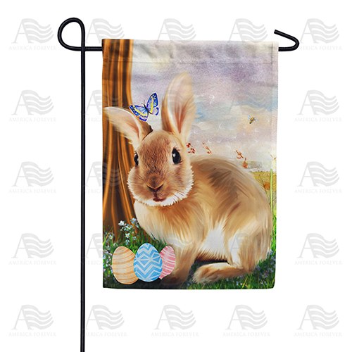 Hiding Easter Eggs Double Sided Garden Flag