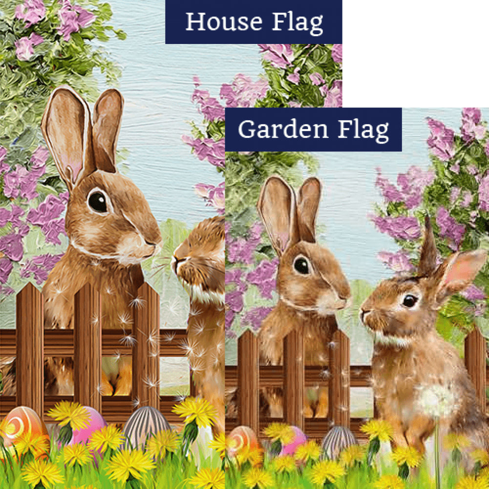 Discussing Easter Deliveries Double Sided Flags Set (2 Pieces)