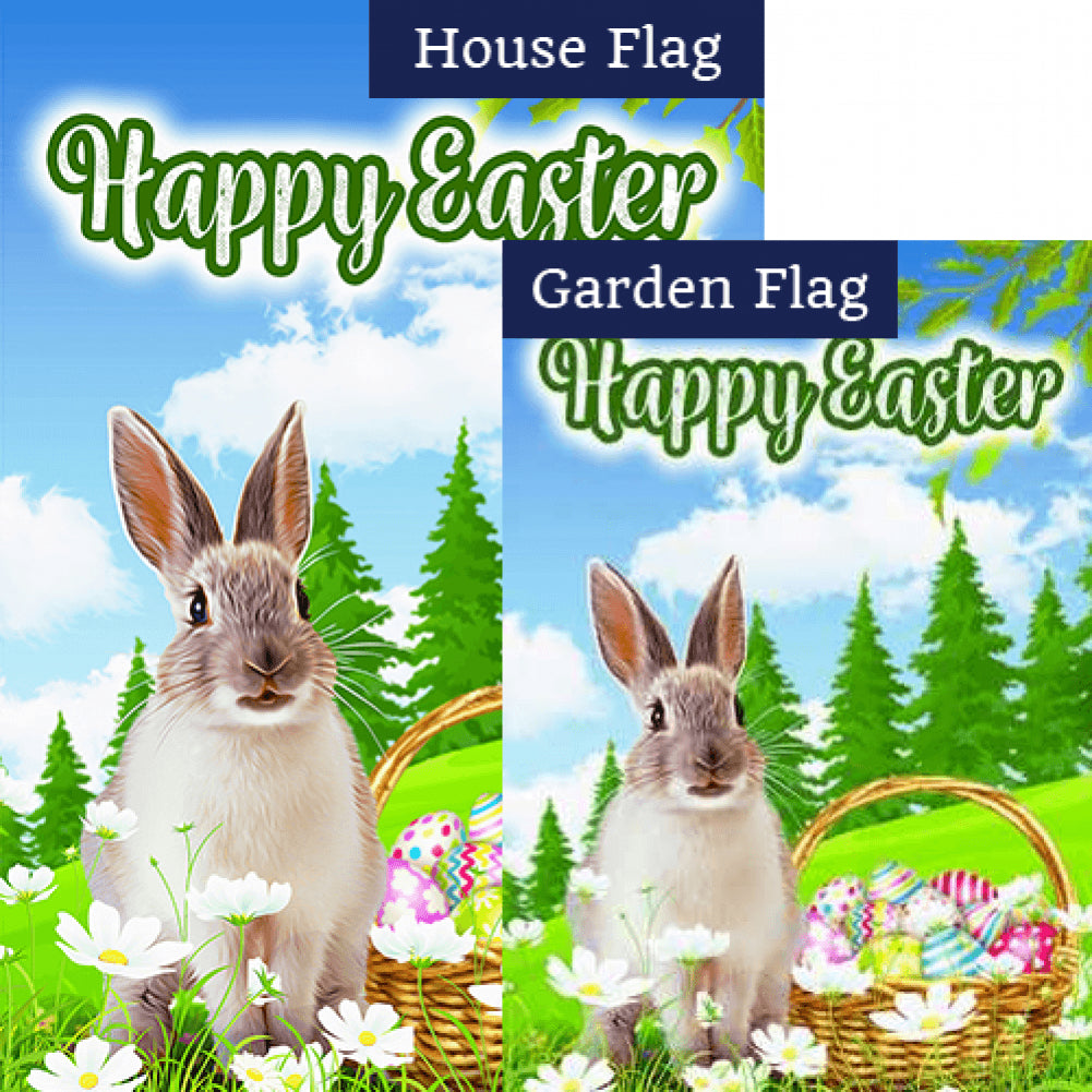 The Easter Bunny Double Sided Flags Set (2 Pieces)