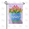 Tulips In Easter Egg Double Sided Garden Flag