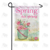 Pail Of Pink Roses Double Sided Garden Flag