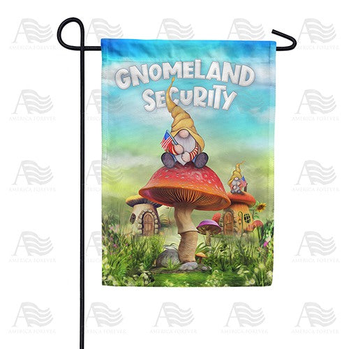 Gnomeland Security Double Sided Garden Flag