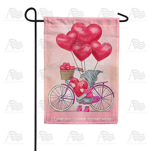 Gnome Matter What, It's Love! Double Sided Garden Flag