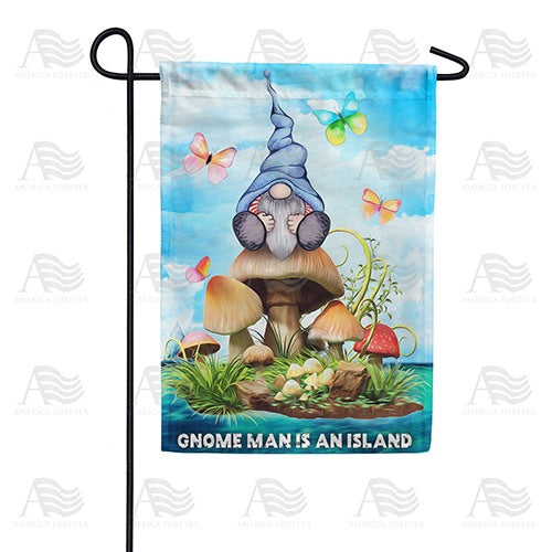 Gnome Man's Island Double Sided Garden Flag