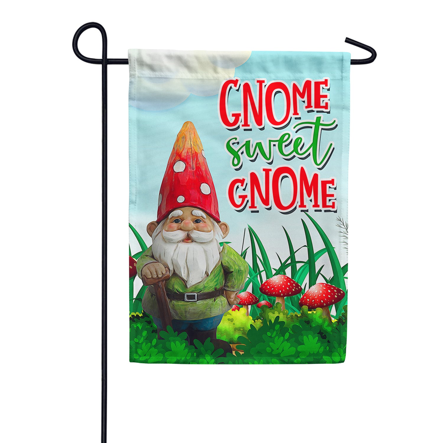 America Forever Gnome Sweet Gnome Double Sided Garden Flag