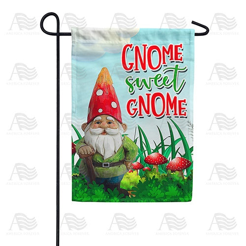 America Forever Gnome Sweet Gnome Double Sided Garden Flag