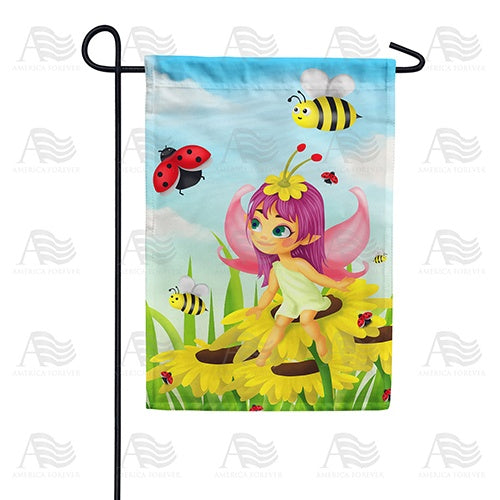 Summertime Fairy Double Sided Garden Flag